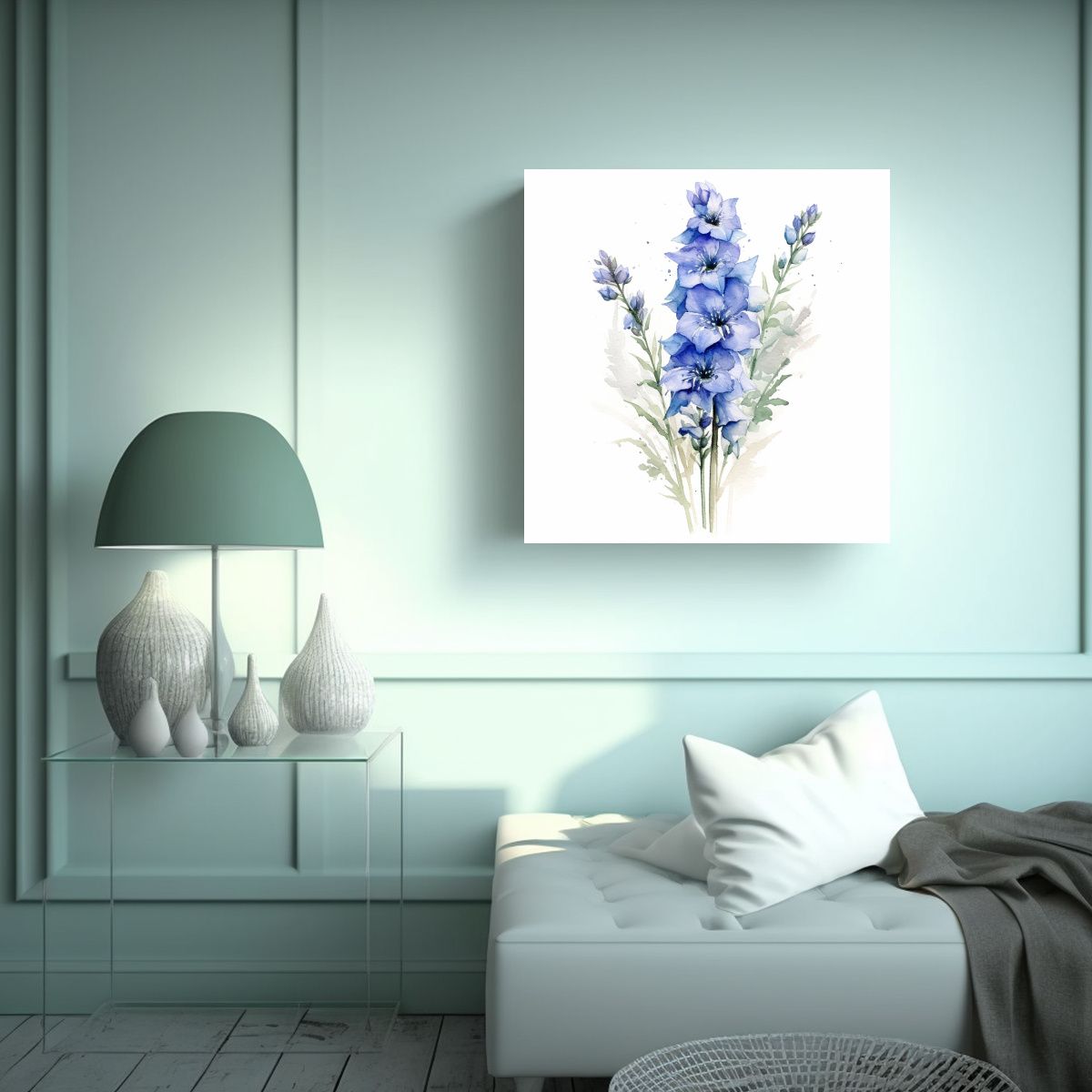 GENERICO - Diseño Único De Tela En Bastidor Flor 90x90 Cm