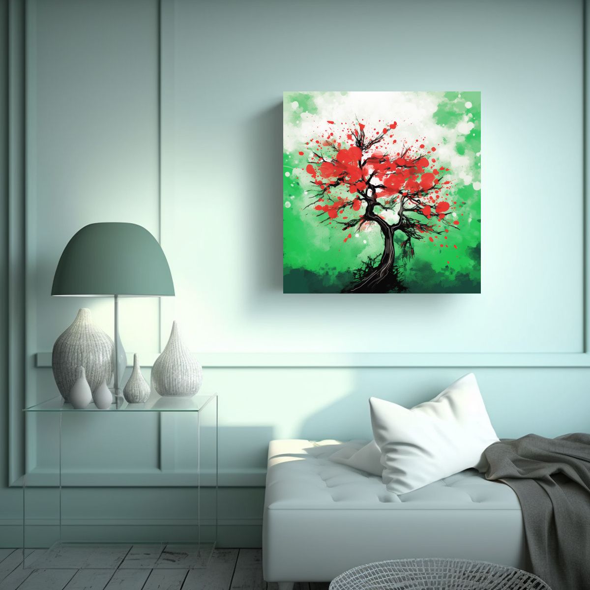 GENERICO - Pintura Decorativa Cuadro Habitación Árbol 80x80 Cm