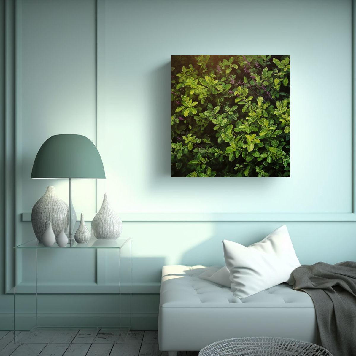 GENERICO - Cuadro Movimiento Comedor A Thyme Herbs Estilo 90x90 Cm