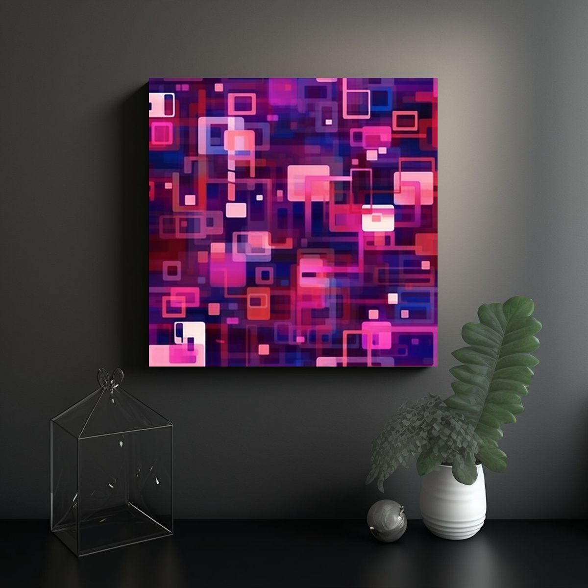 GENERICO - Cuadro Decorativo De La Línea Fina De Visión 80x80 Cm