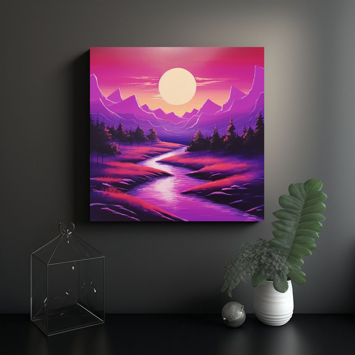 GENERICO - Pinturas Decorativas De Alta Calidad Valle 80x80 Cm.