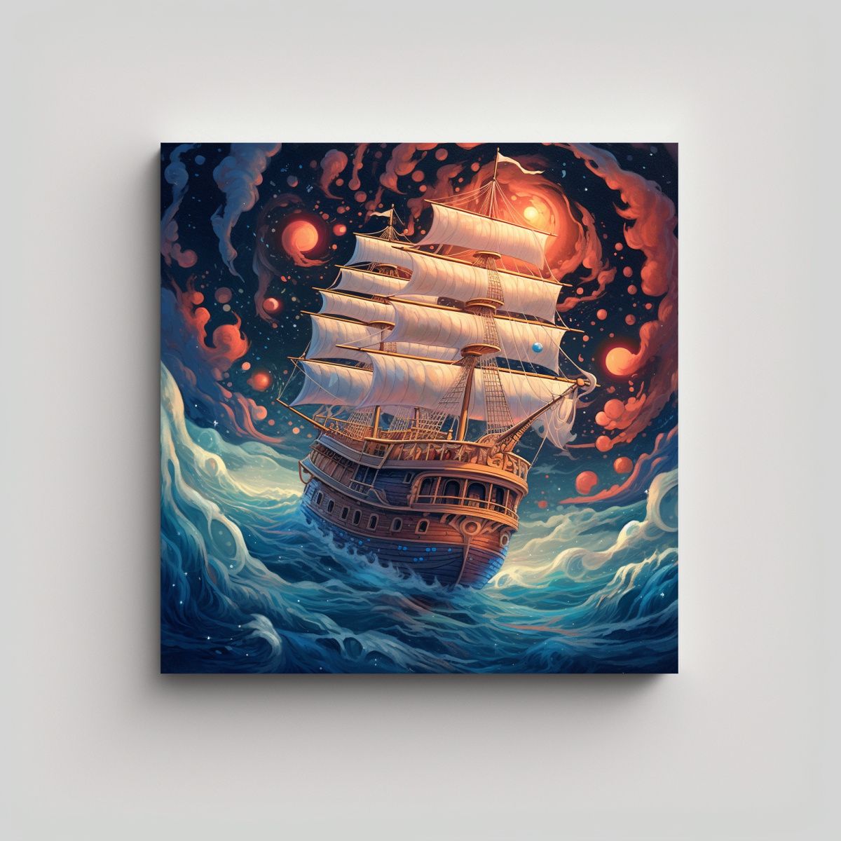 GENERICO - Pinturas Decorativas Vintage De Naves Espaciales 90x90 Cm