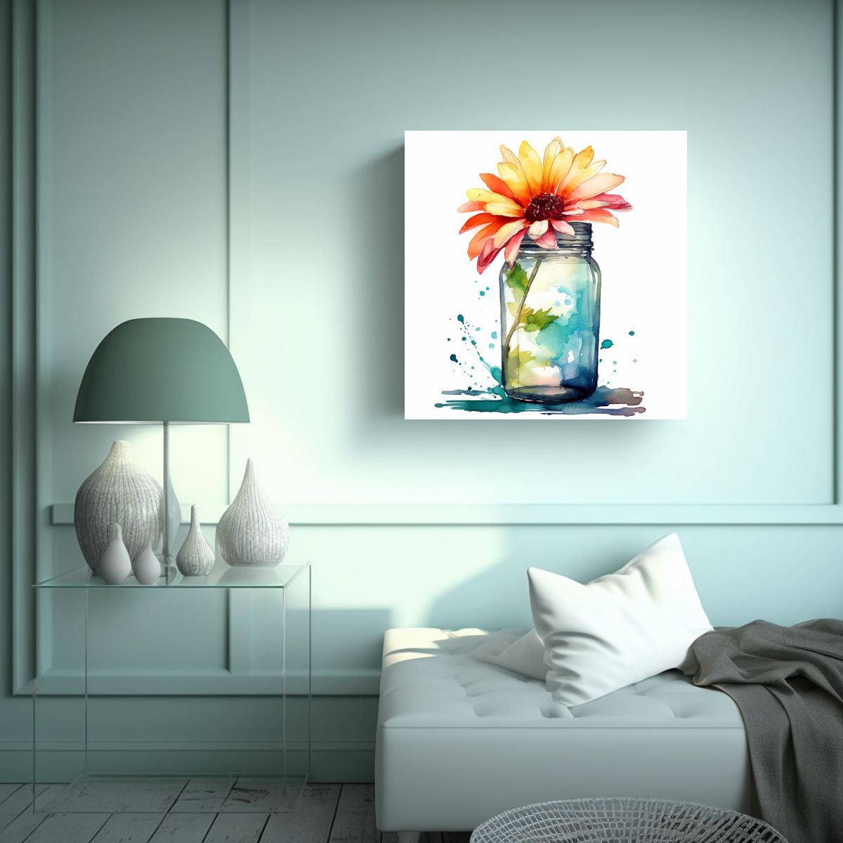 GENERICO - Cuadro Moderno Con Formación De Botellas 70x70 Cm