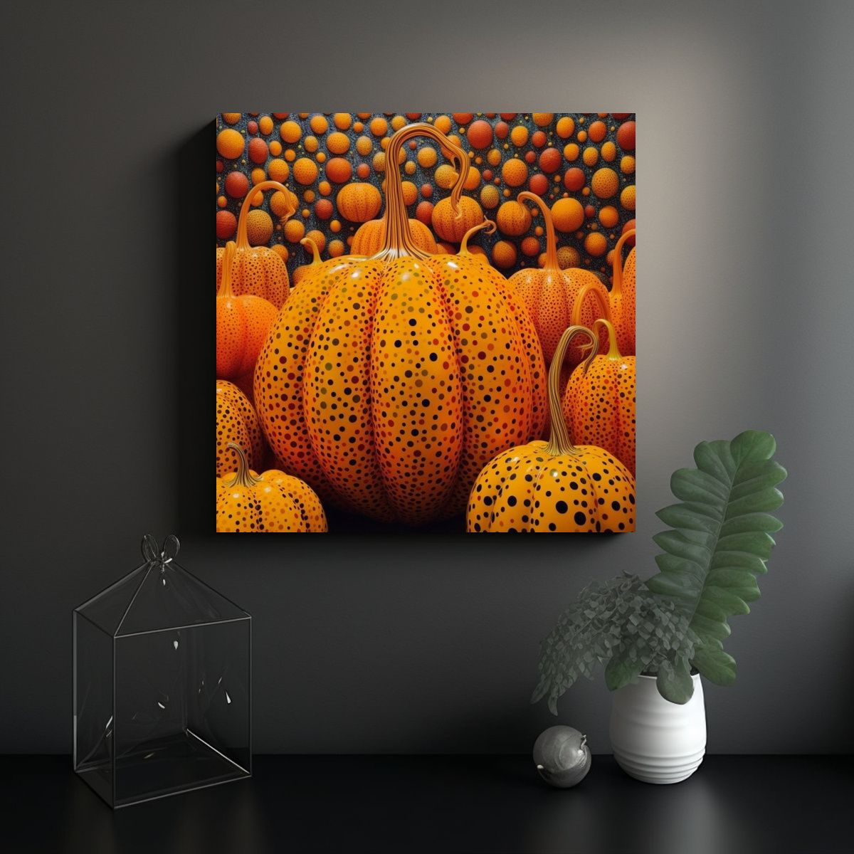 GENERICO - Cuadros Decorativos De Calabazas Exuberantes Y 80x80 Cm.