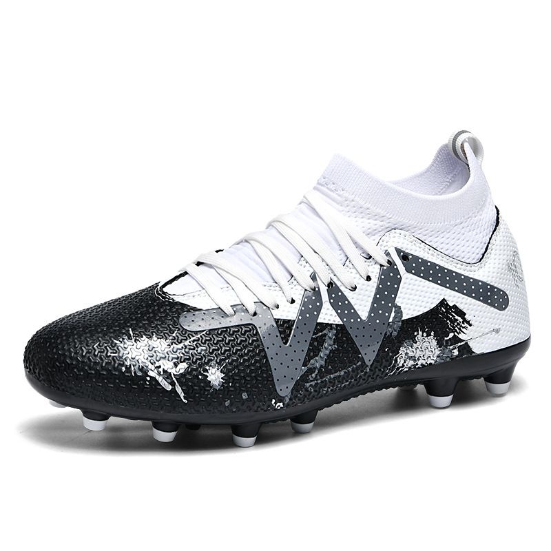 DANWEILE - Zapatos de fútbol antideslizantes con clavos largos para jóvenes Negro