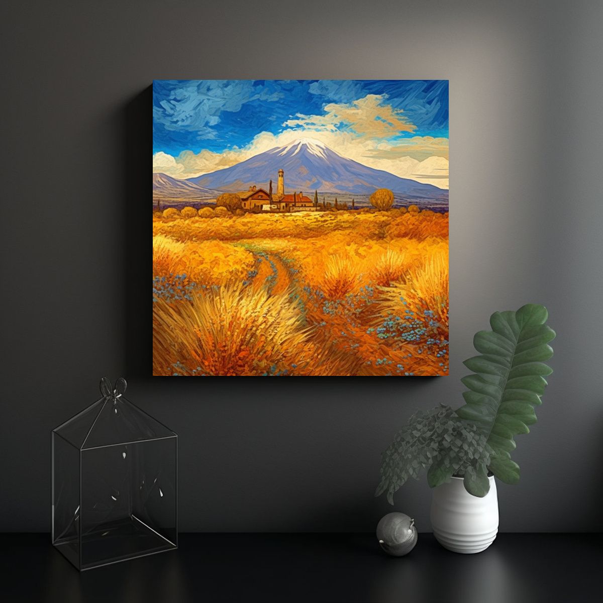 GENERICO - Cuadro Impreso Estilo Vincent Van Gogh Pintura 80x80 Cm