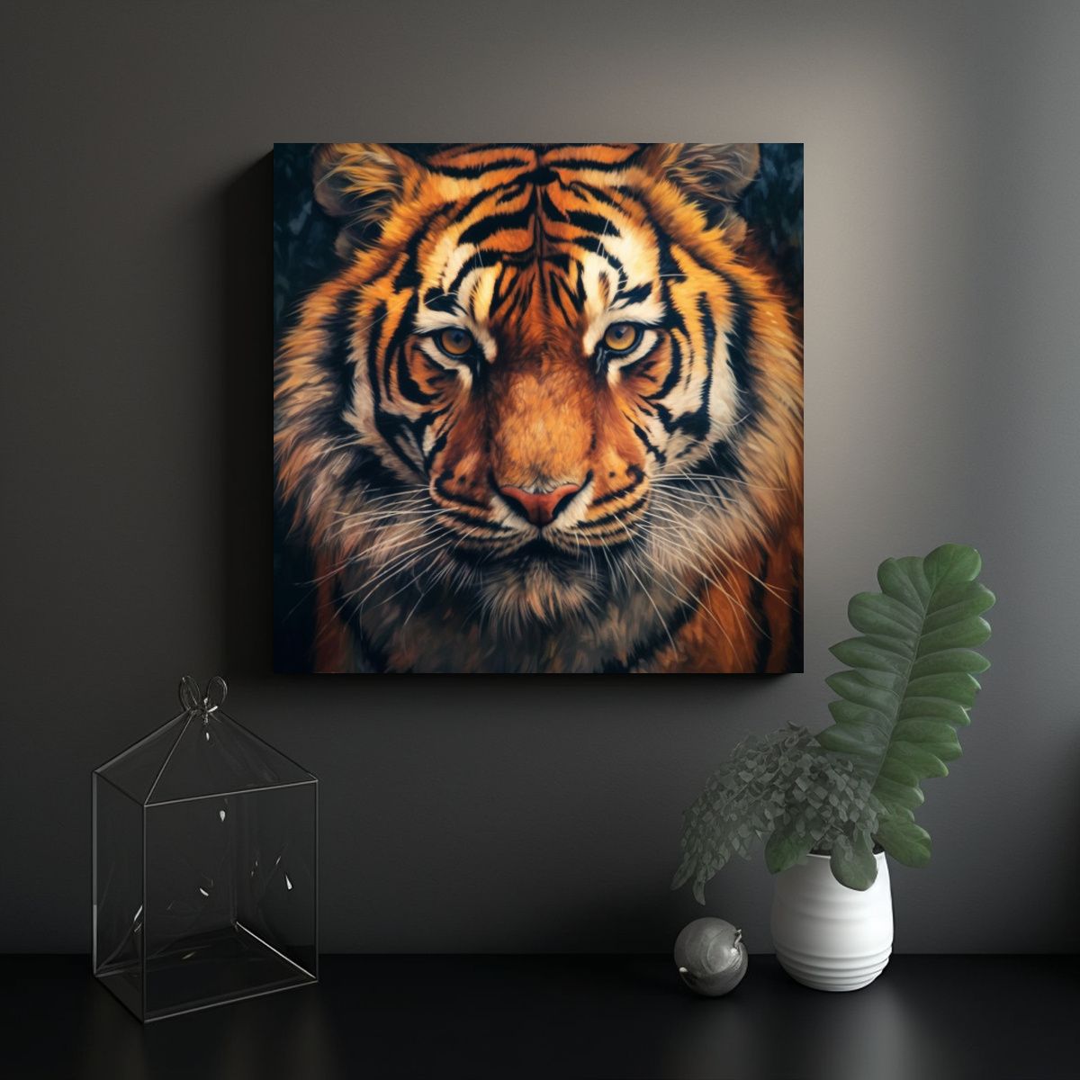GENERICO - Pinturas Decorativas De Tigre Con Personalidad 90x90 Cm