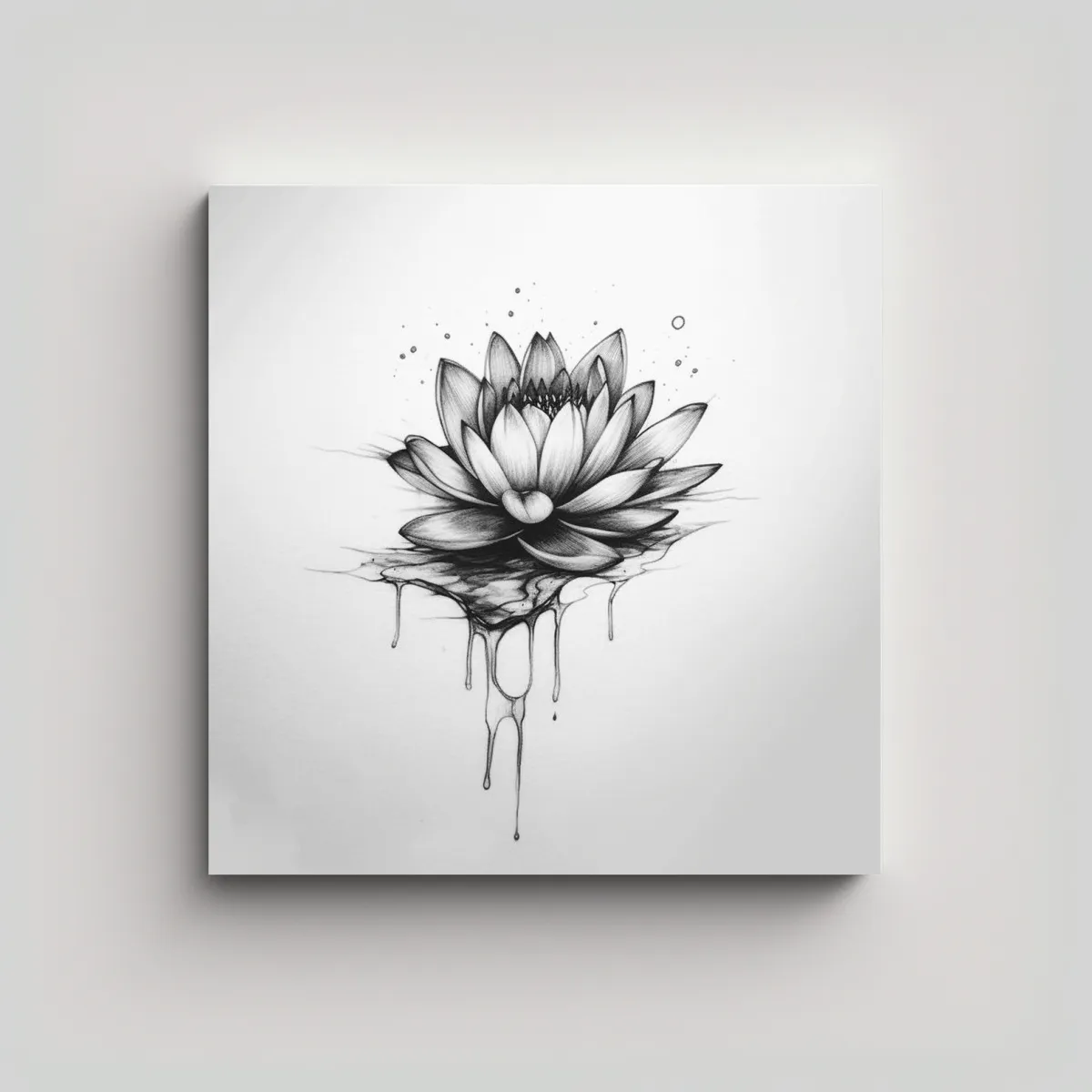GENERICO - Diseños Intrincados De Tatuajes Lotus En Colores 80x80 Cm.