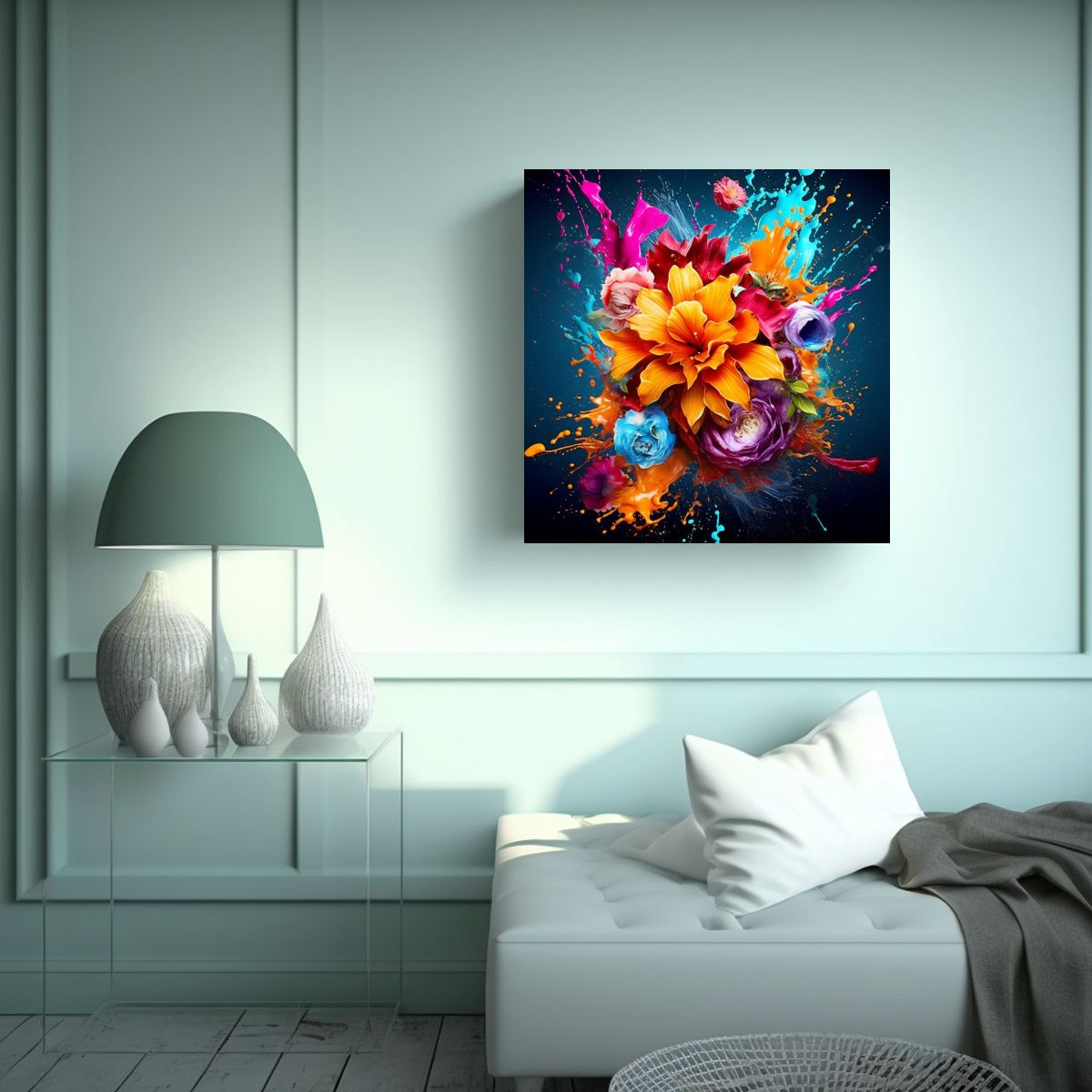 GENERICO - Cuadro De Arte Gráfico Con Diseño Shellpack Y 90x90 Cm