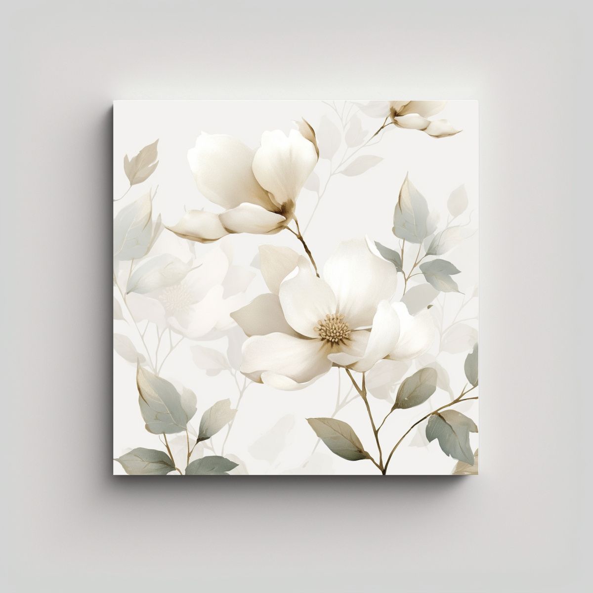 GENERICO - Cuadro Minimalista De Flores Delicadas 70x70 Cm