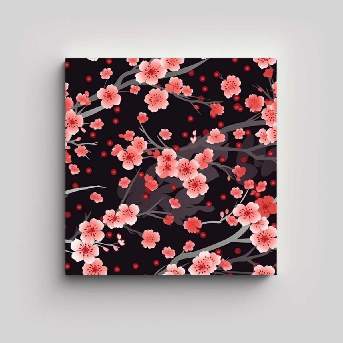 GENERICO - Sakura Majestuosa Arte De Pared Diseño Floral 80x80 Cm.