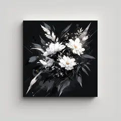 GENERICO - Pinturas Ambiente Blanco Y Negro Estilo Neonoir 70x70 Cm