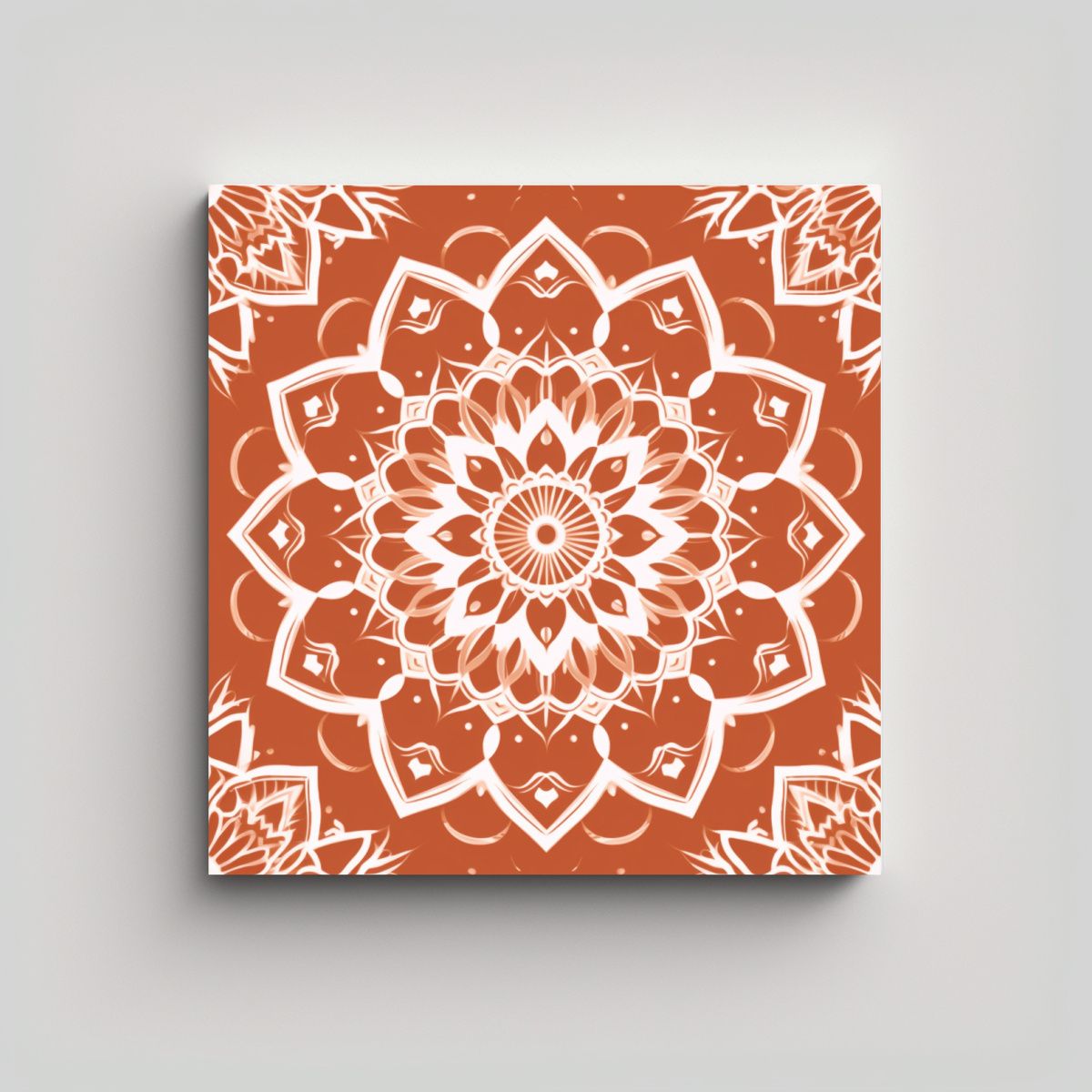 GENERICO - Cuadro Decorativo Minimalista Boho Con Mandala En 80x80 Cm
