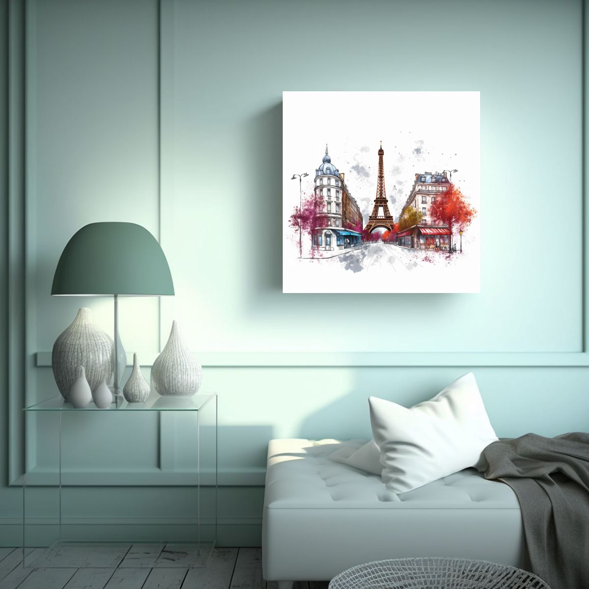 GENERICO - Cuadro Cuadro Colores Vibrantes Estilo Lienzo 70x70 Cm