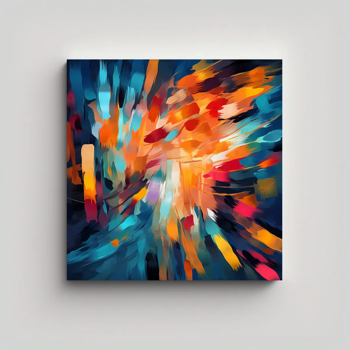 GENERICO - Arte De Pared Cuadrado Inspiración Abstracta 80x80 Cm
