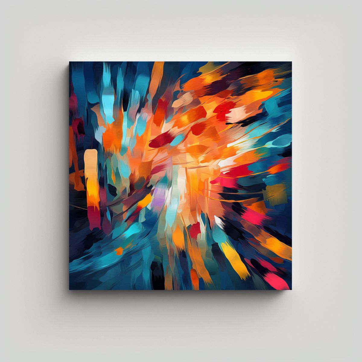 GENERICO - Arte De Pared Cuadrado Inspiración Abstracta 80x80 Cm