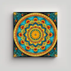 GENERICO - Diseño Mandala Espacio Con Patrones Elaborados Y 70x70 Cm