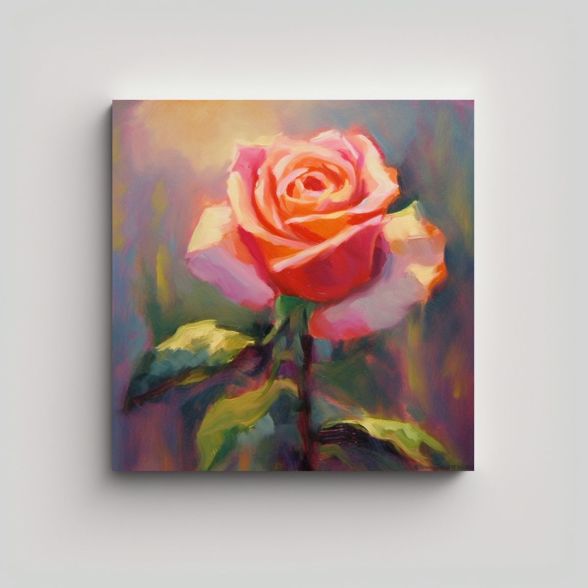 GENERICO - Arte Decorativo Cuadro Calidos Simetrico Rosa 70x70 Cm