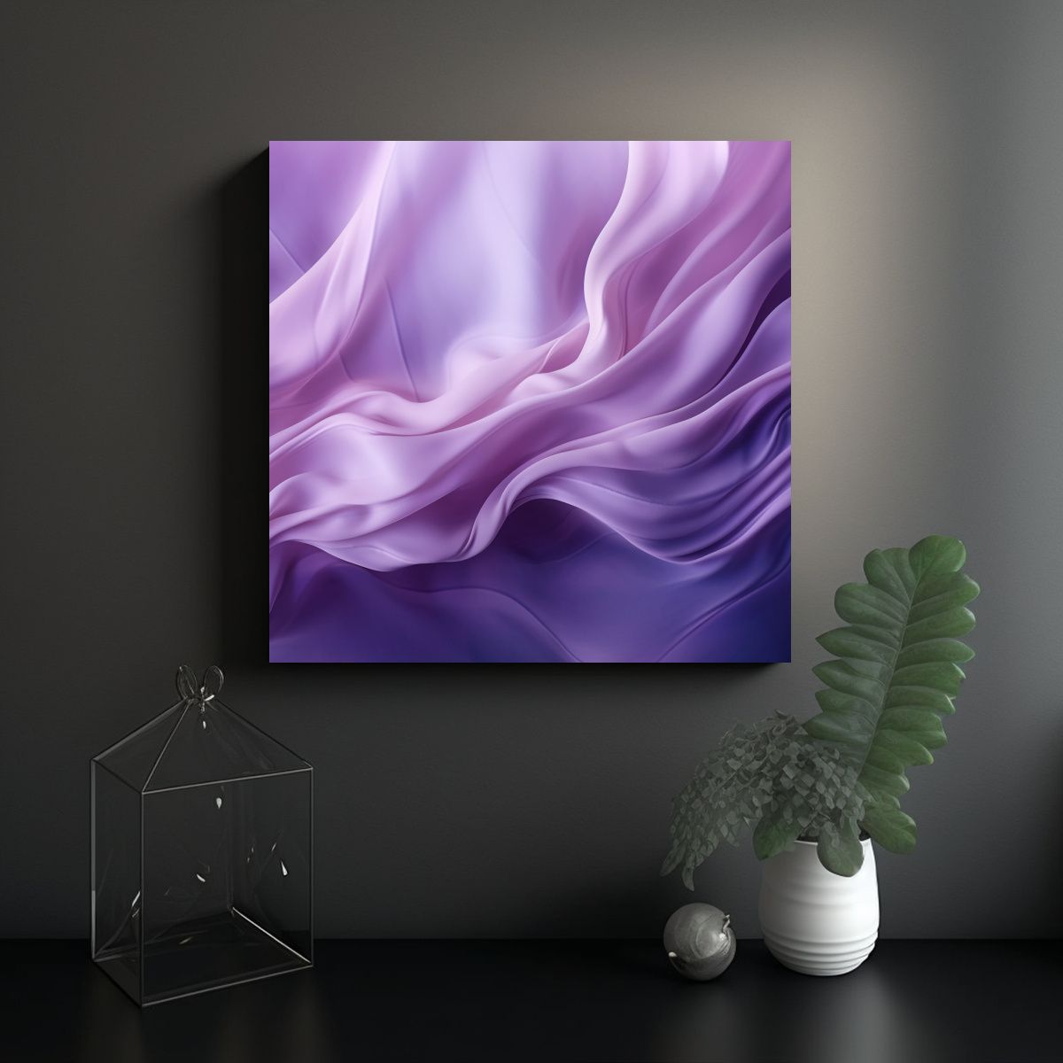 GENERICO - Pinturas Decorativas En Seda Fluida Púrpura 90x90 Cm
