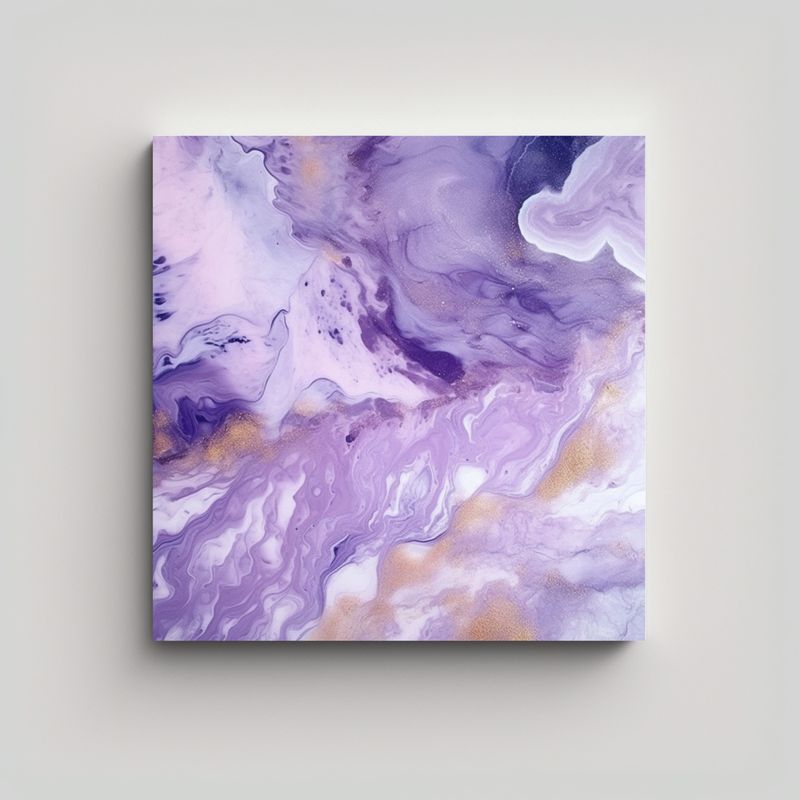 GENERICO - Cuadro Espectacular Textura De Mármol Lavanda 80x80 Cm