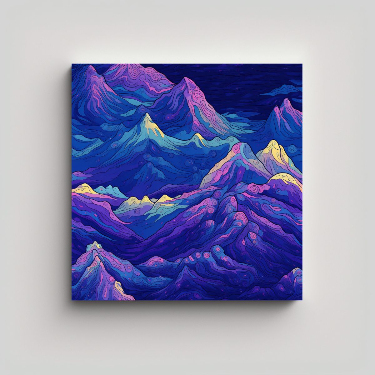 GENERICO - Cuadro Abstracta Del Matterhorn En Patrón 90x90 Cm
