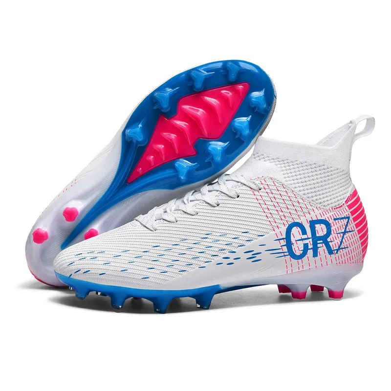 DANWEILE - Zapatos de fútbol profesionales deportivos transpirables Blanco