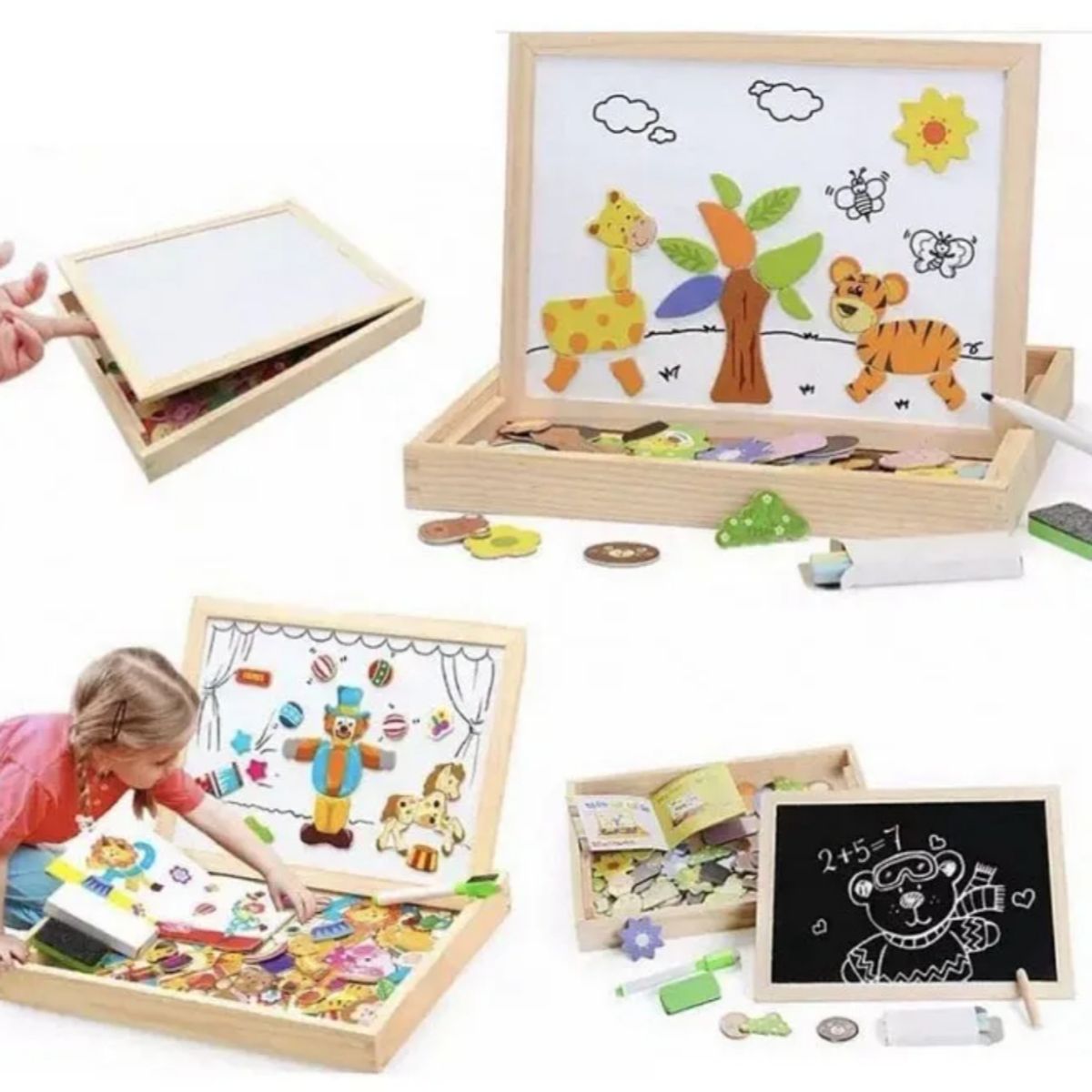ATURE - Rompecabezas Para Niños, Pizarra De Dibujo Magnética 110 Pzs