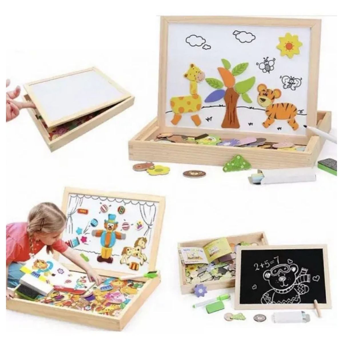 ATURE - Rompecabezas Para Niños, Pizarra De Dibujo Magnética 110 Pzs