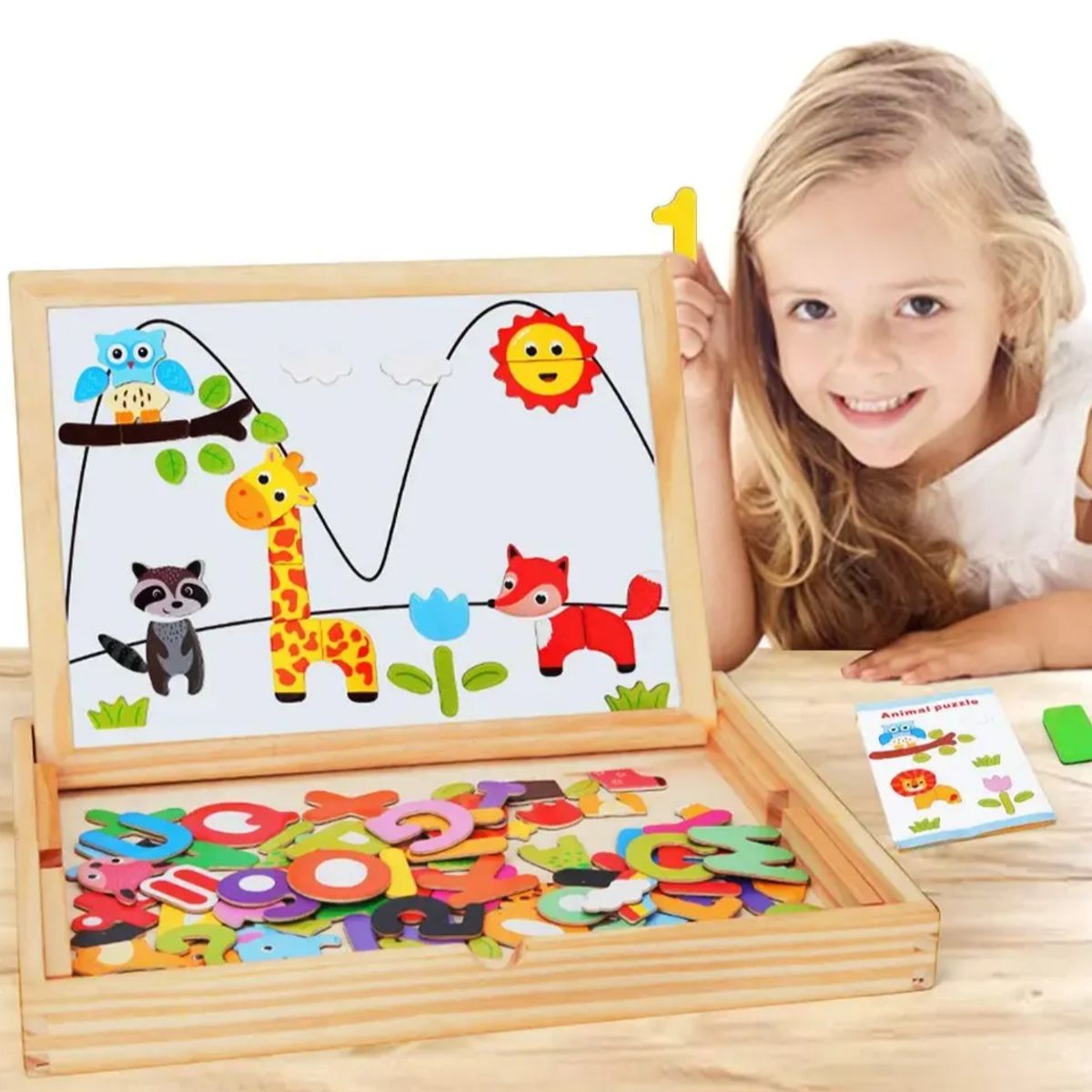 ATURE - Rompecabezas Para Niños, Pizarra De Dibujo Magnética 110 Pzs