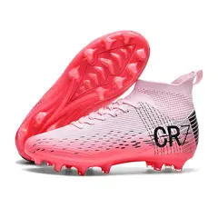 DANWEILE - Zapatos de fútbol profesionales deportivos transpirables Rosa