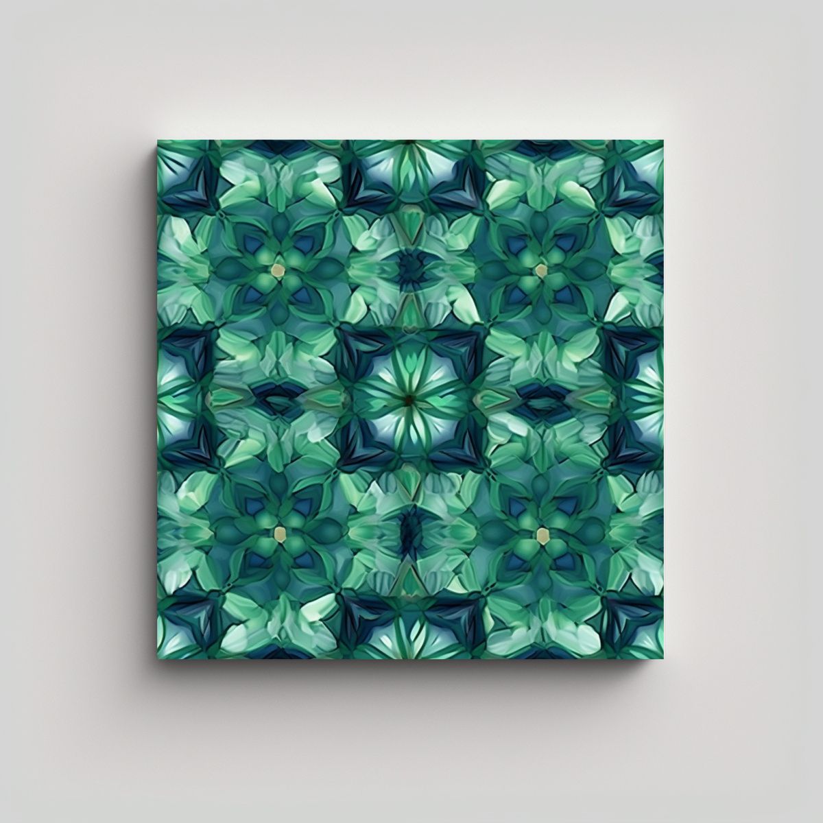 GENERICO - Pinturas Decorativas Azul Verde Kaleidoscopio 80x80 Cm
