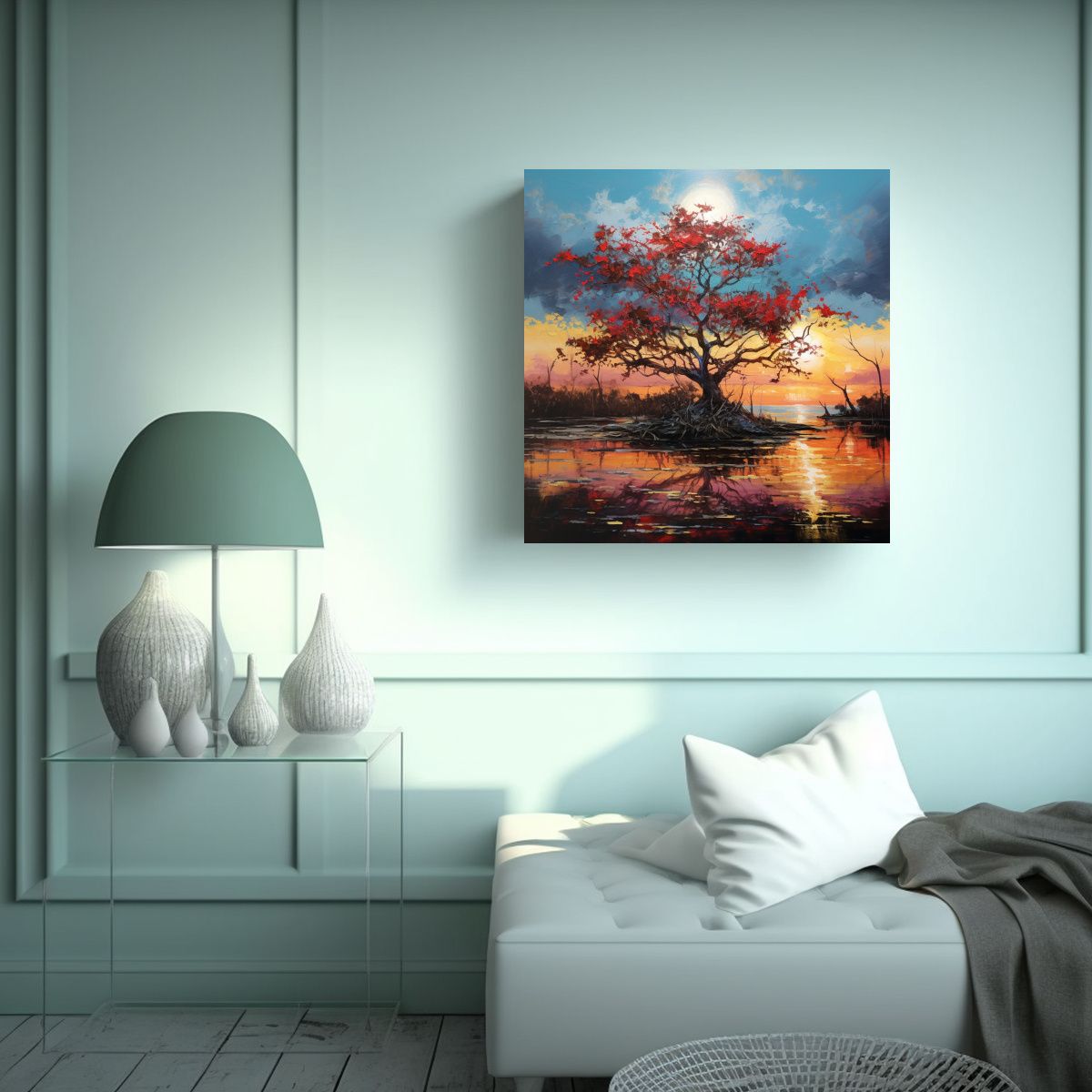 GENERICO - Pintura Abstracta Detallada Estilo óleo De Un 80x80 Cm