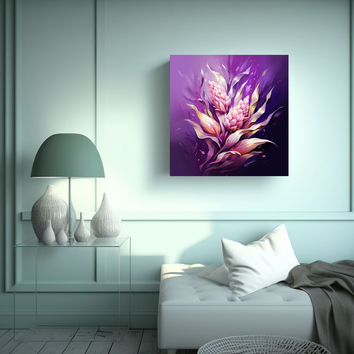 GENERICO - Cuadro De Tonos Interiores Con Granos De Maíz En 70x70 Cm