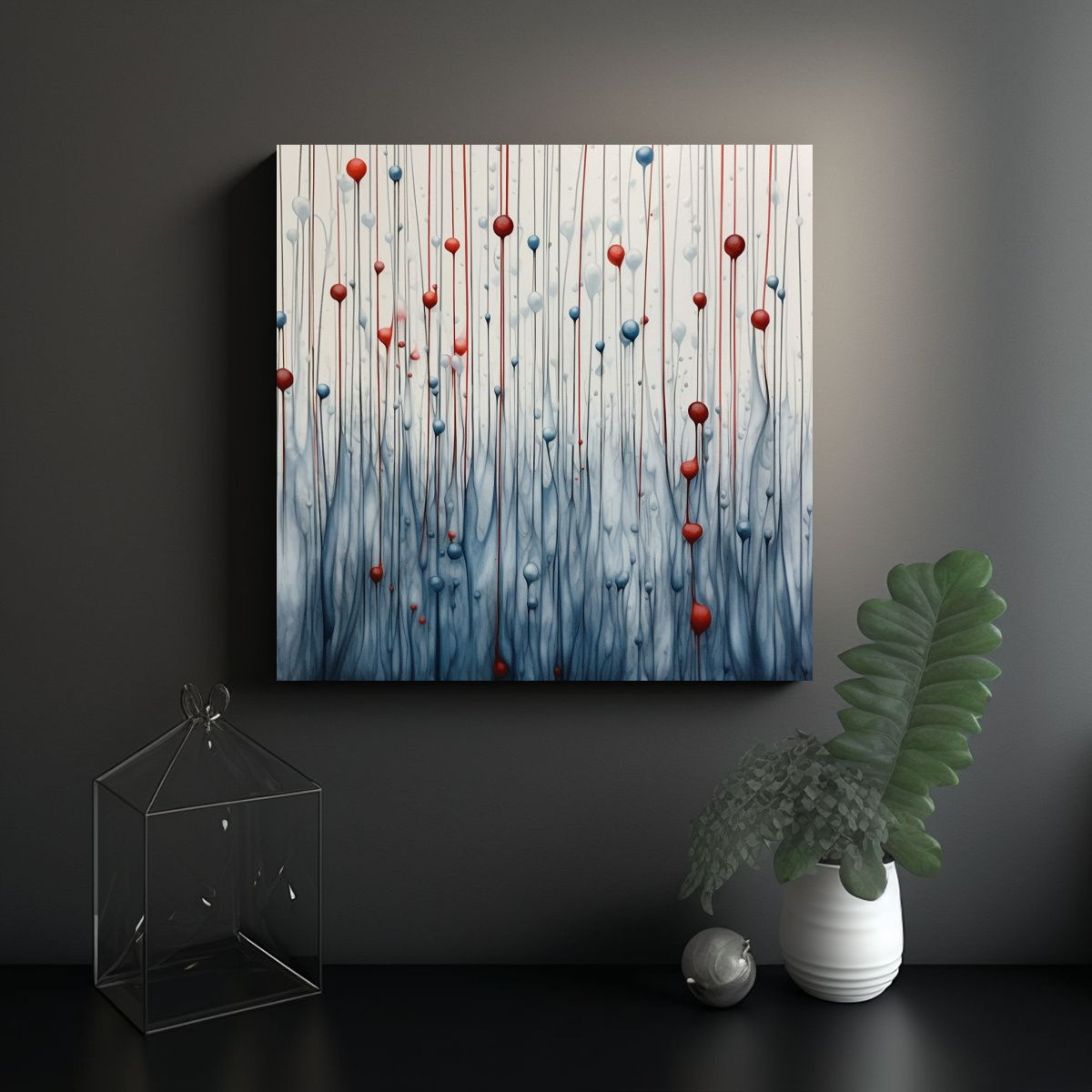 GENERICO - Cuadro Decorativo Movimiento Urbano En Bastidor 90x90 Cm