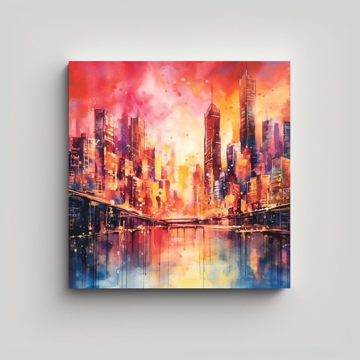 GENERICO - Cuadro Moderno Minimalista Tu Visión Del Mundo 80x80 Cm