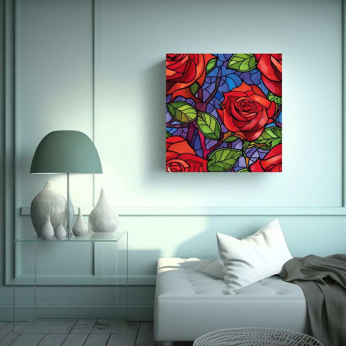 GENERICO - Cuadro Abstracción Bonito Con Patrón De 70x70 Cm