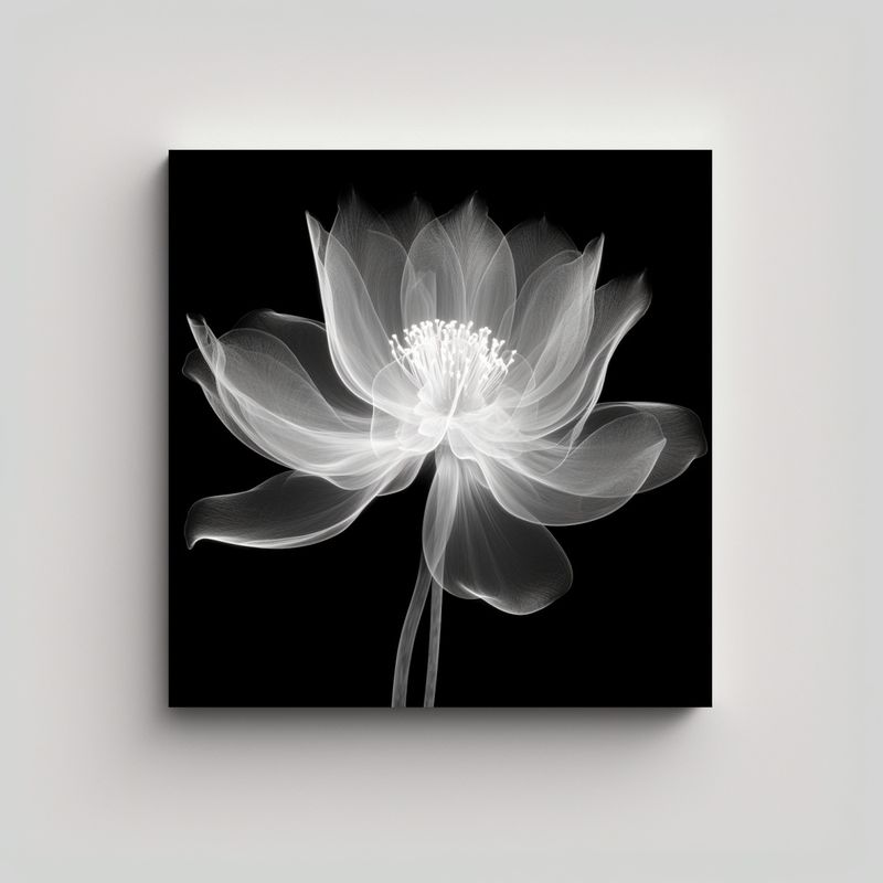 GENERICO - Lámina Luminosa Canva Con Transparente Lotus 70x70 Cm.