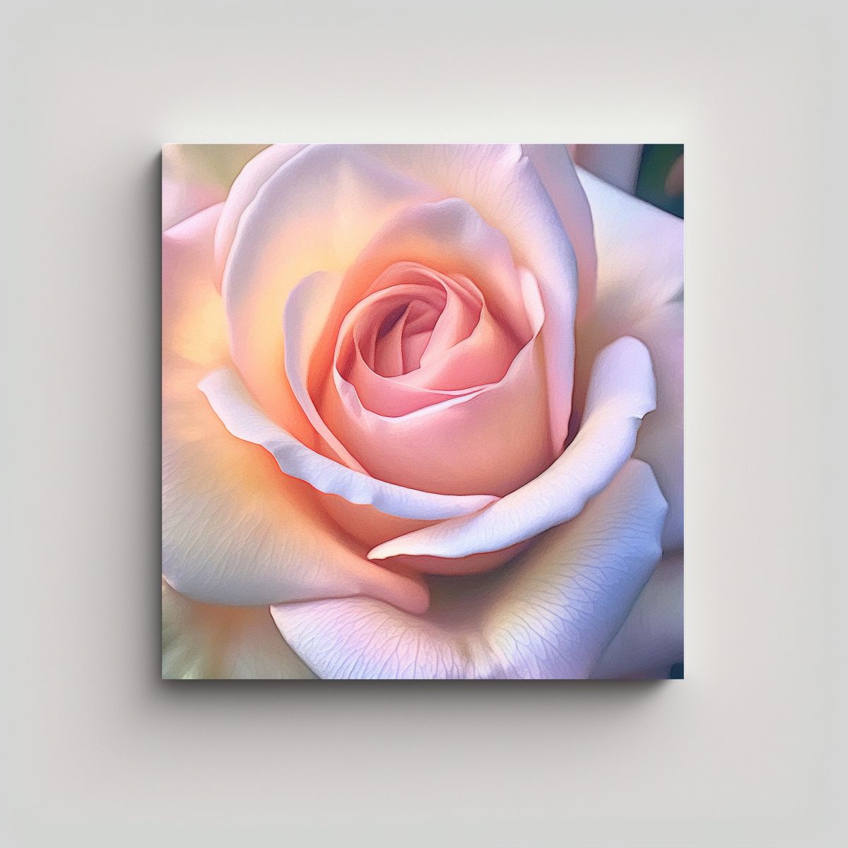 GENERICO - Mural Decorativo De Arte De Pared Con Rosa Clara 70x70 Cm.