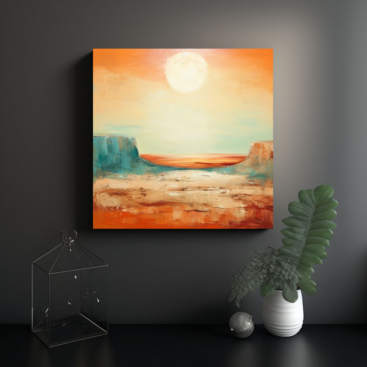 GENERICO - Pinturas Decorativas Abstractas Minimalistas Del 90x90 Cm
