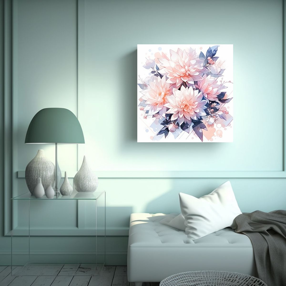 GENERICO - Cuadro De Dormitorio Con Imagen Abstracta De 70x70 Cm