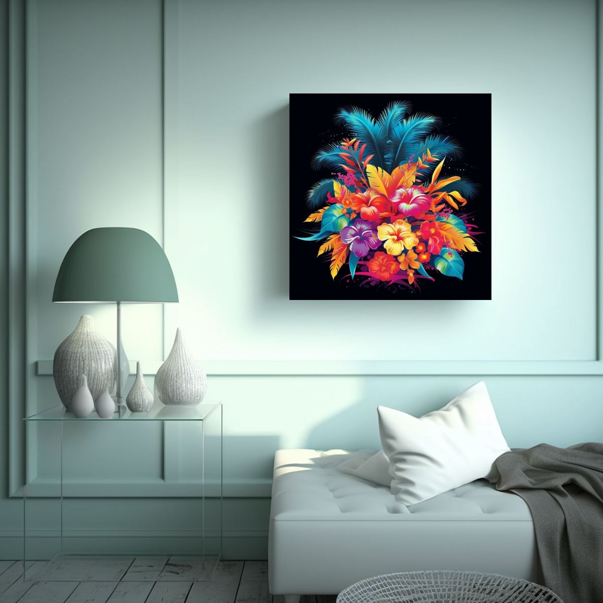 GENERICO - Ilustración Vectorial Acuarela Temática 90x90 Cm.