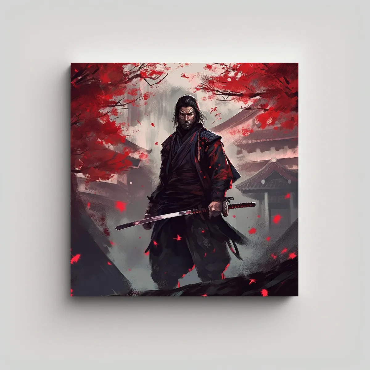 GENERICO - Cuadros Decorativos De Arte Fino Hermoso Ronin En 80x80 Cm