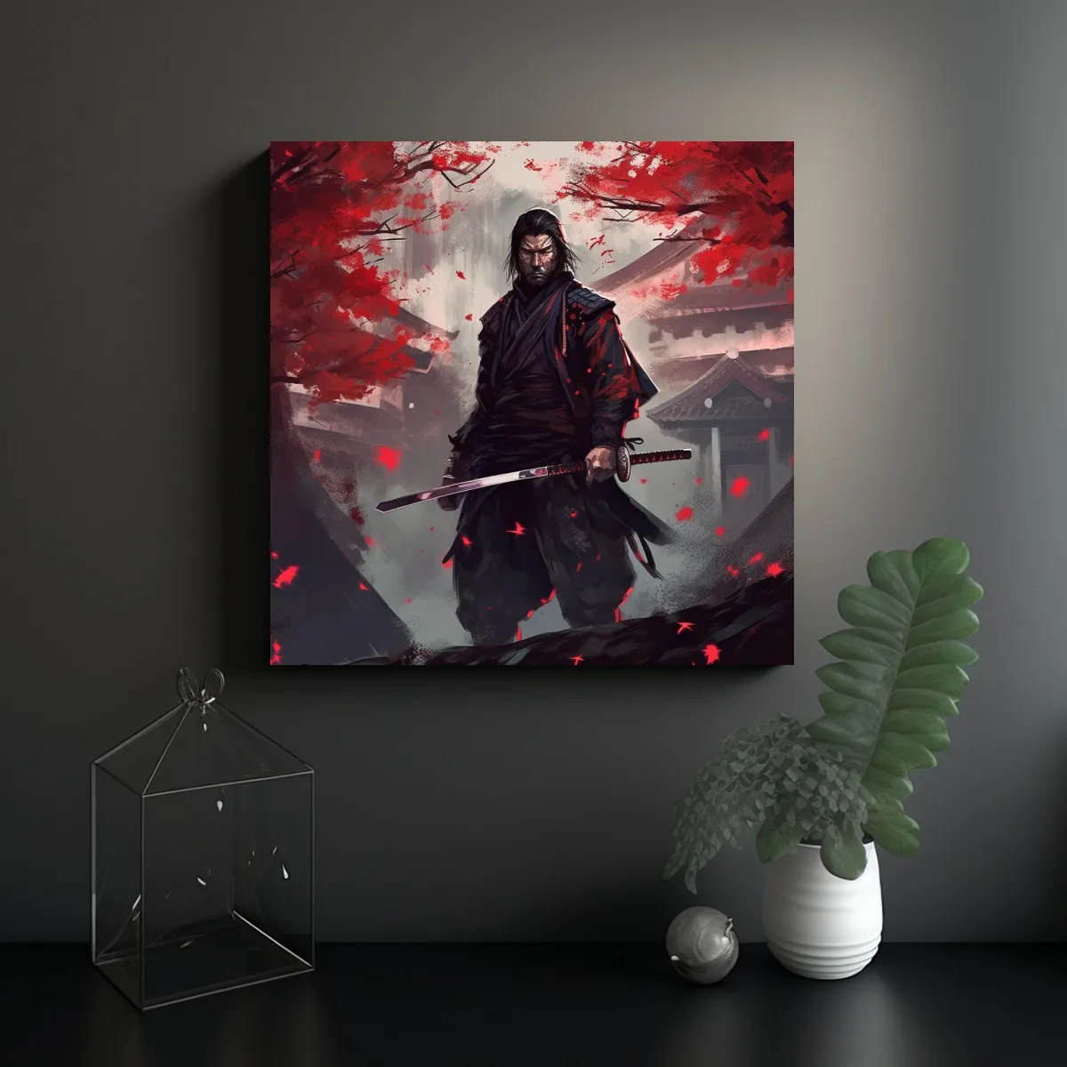 GENERICO - Cuadros Decorativos De Arte Fino Hermoso Ronin En 80x80 Cm
