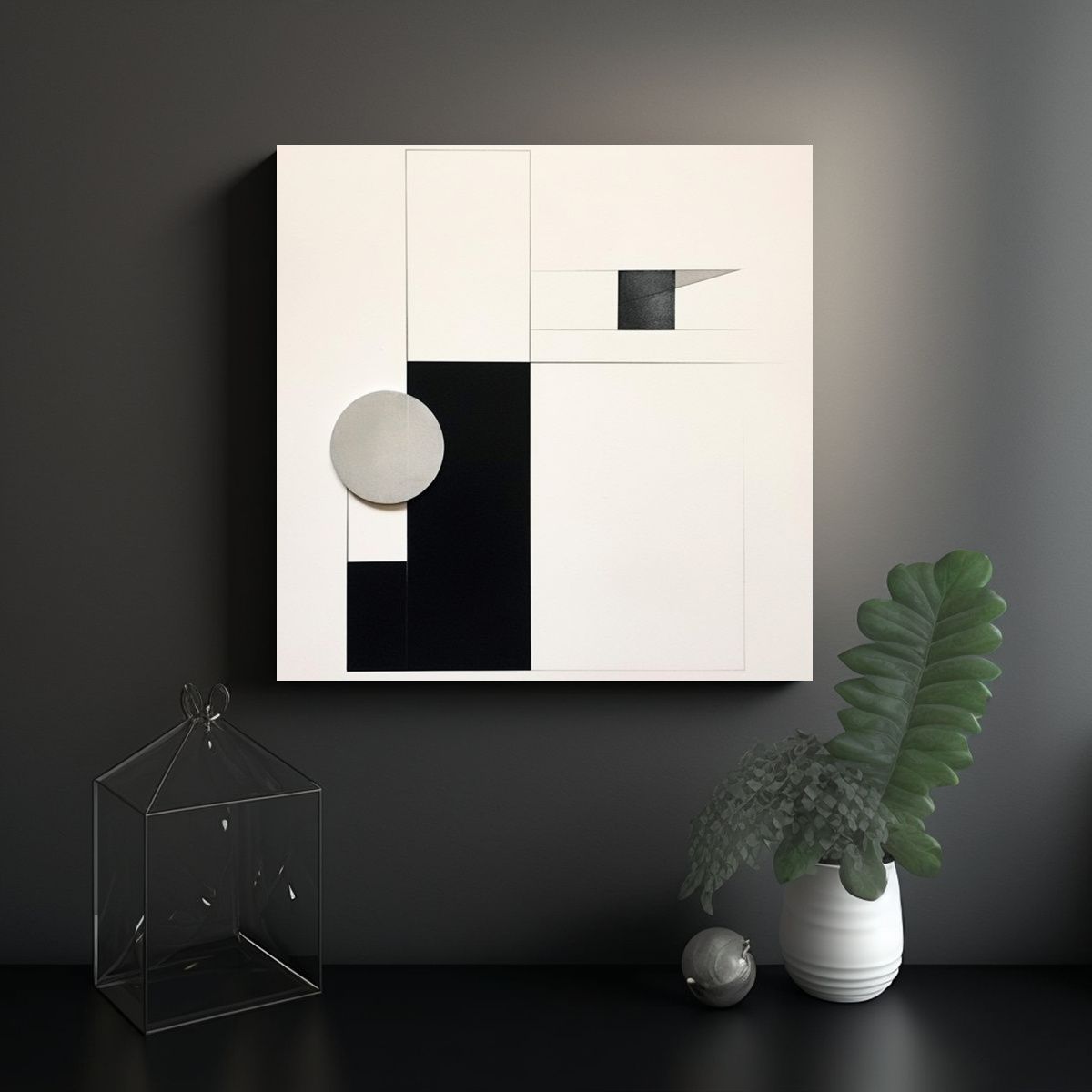 GENERICO - Cuadro Decorativo Minimalista En Bastidor 80x80 Cm.