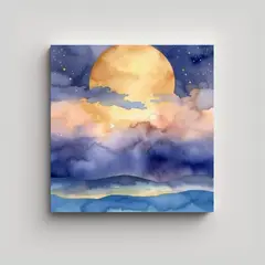 GENERICO - Pinturas Decorativas Modernas Cielo Al Atardecer 80x80 Cm