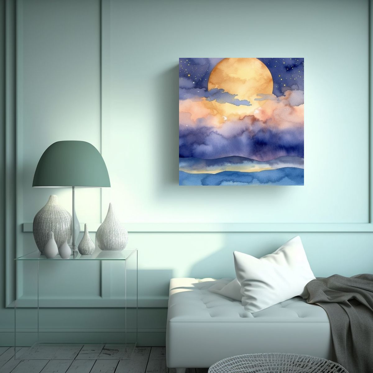 GENERICO - Pinturas Decorativas Modernas Cielo Al Atardecer 80x80 Cm