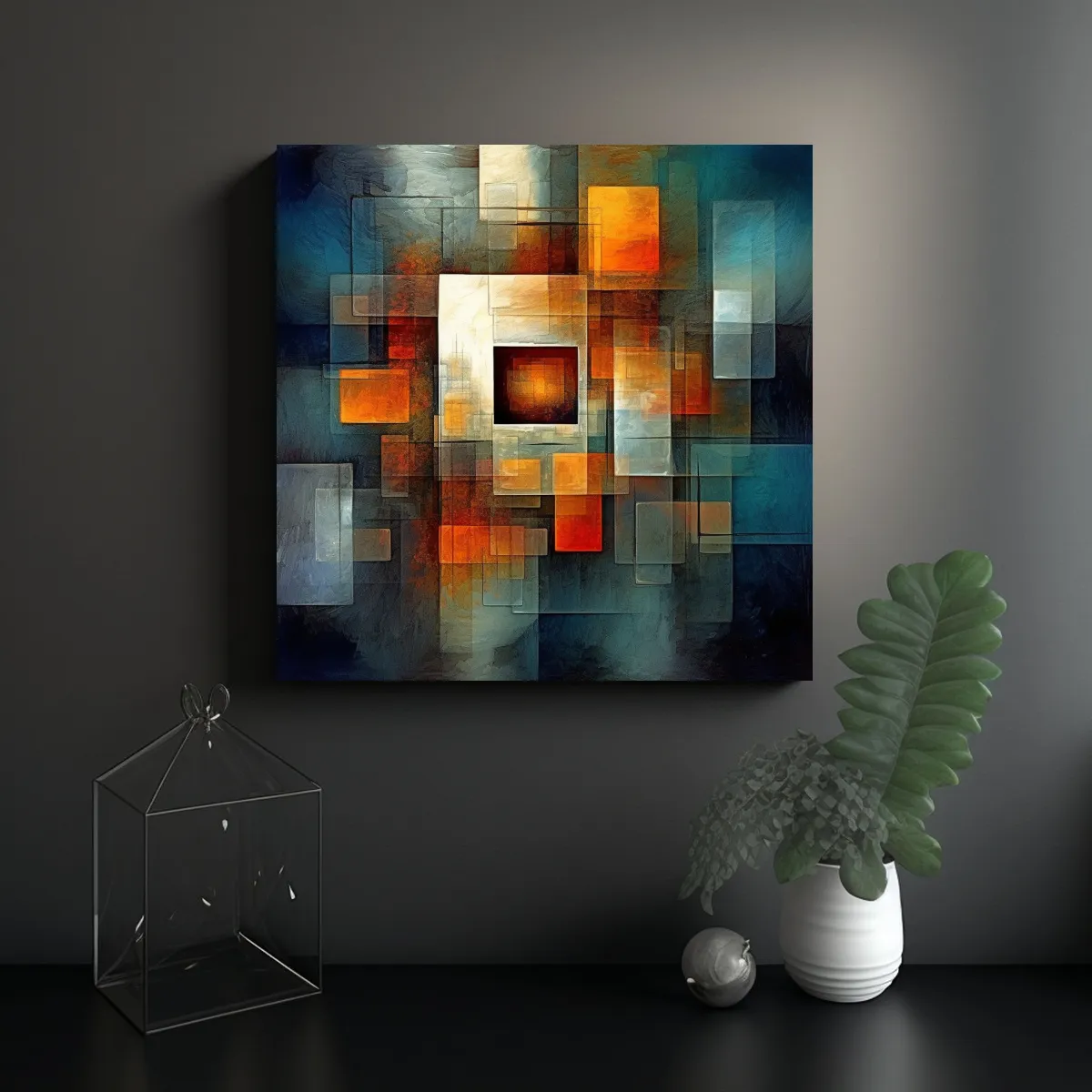 GENERICO - Arte De Pared Abstracto Expresión Ragnarok 90x90 Cm