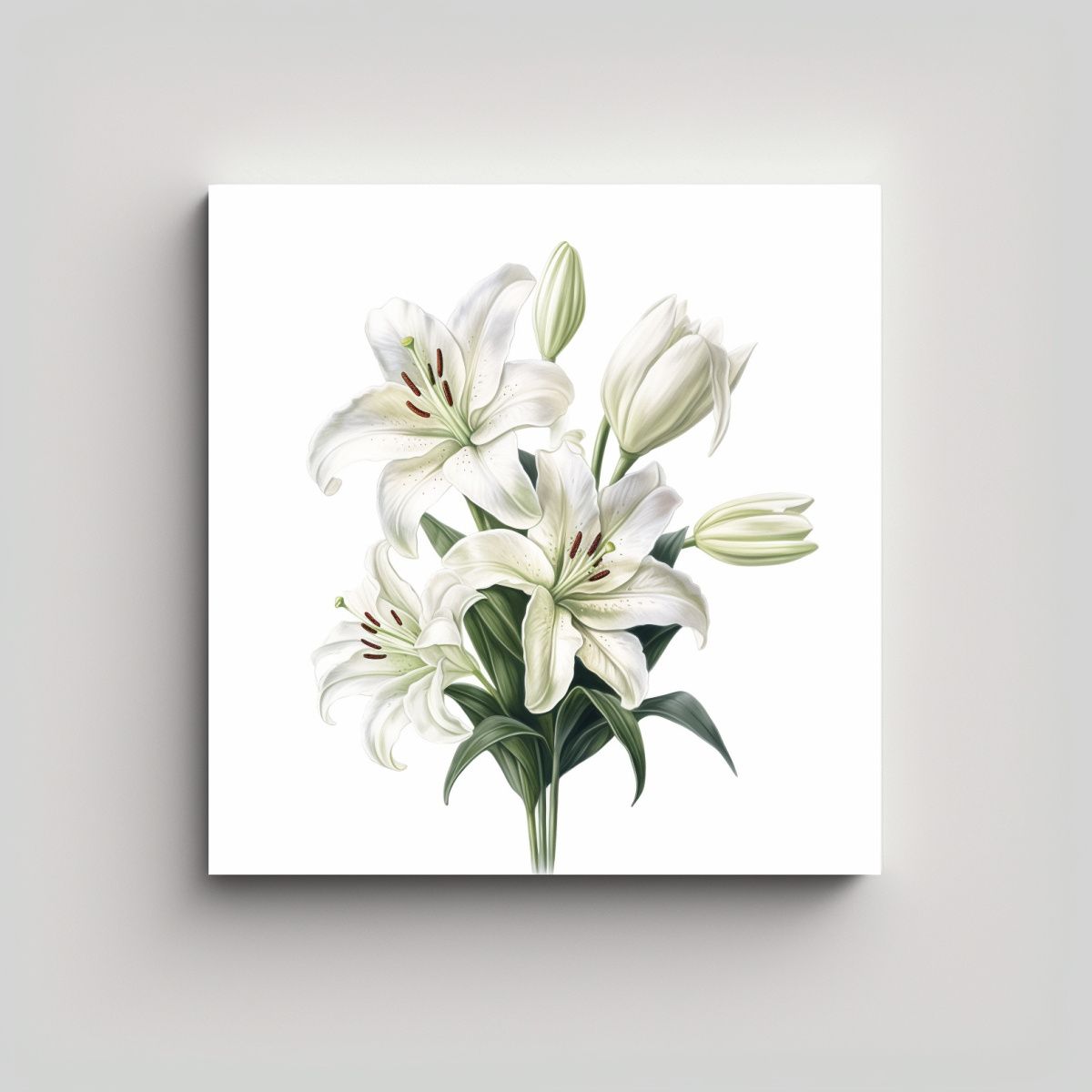 GENERICO - Arte Vitalidad Cuadro Decorativo De Lirios En 70x70 Cm