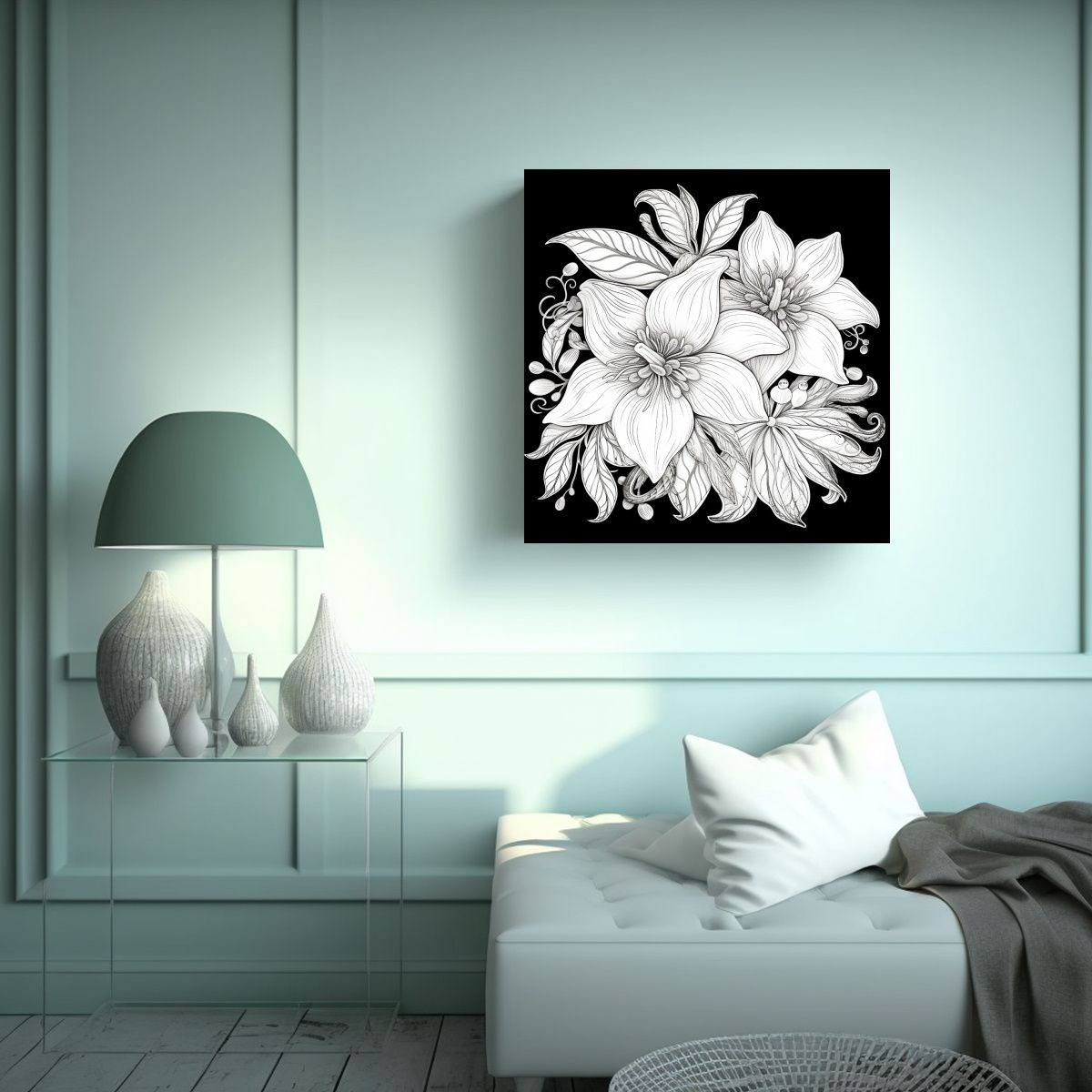 GENERICO - Cuadro Abstracto Enigmático Y Libro Para 90x90 Cm