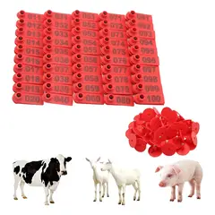 ATURE - Marcador De Oreja De Vaca 1-100 Número De Etiqueta De Plást